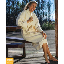 Load image into Gallery viewer, organic cotton honeycomb bathrobe