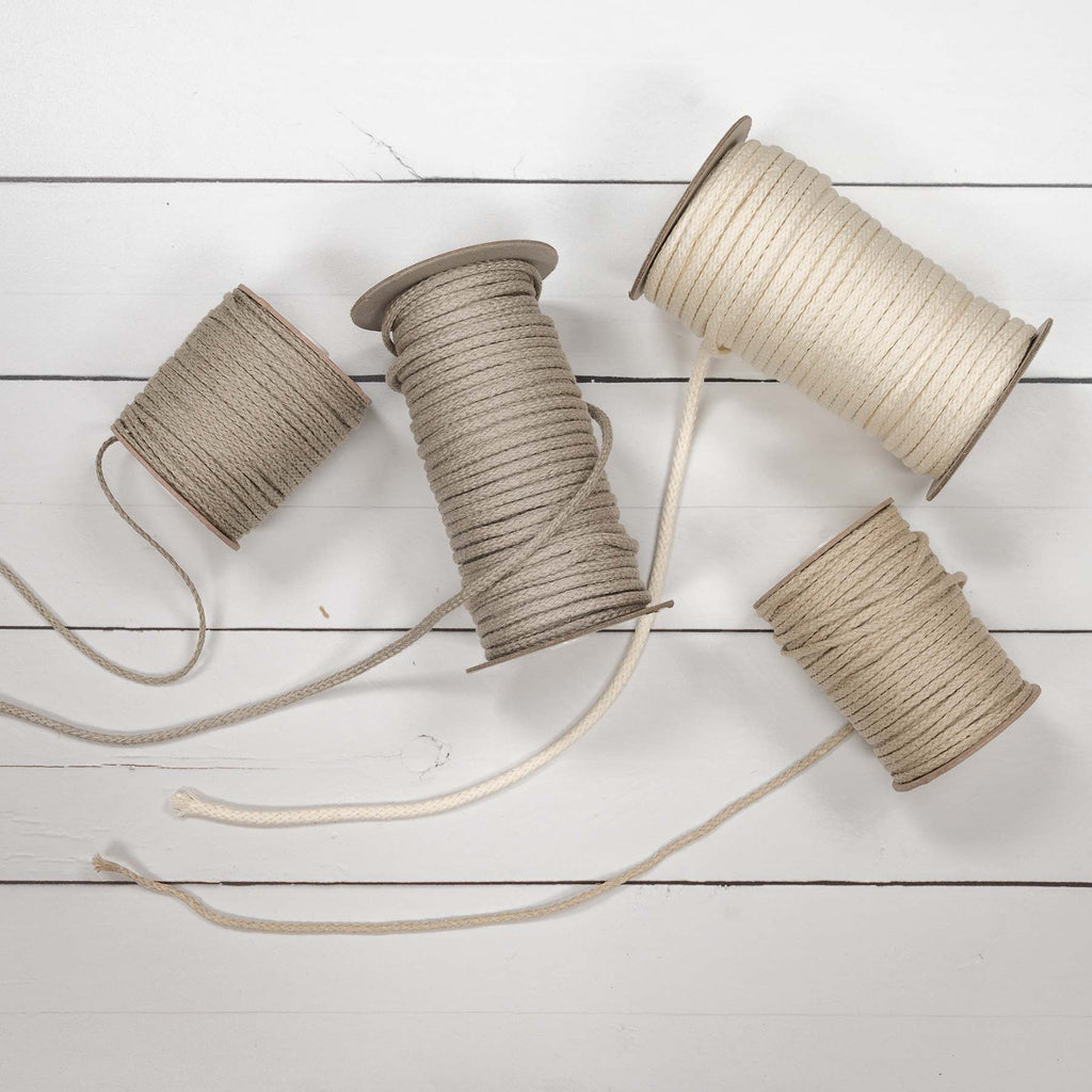 4.5mm Organic Hemp Braided Cord (50m roll; ~164') (100% Biodegradable)