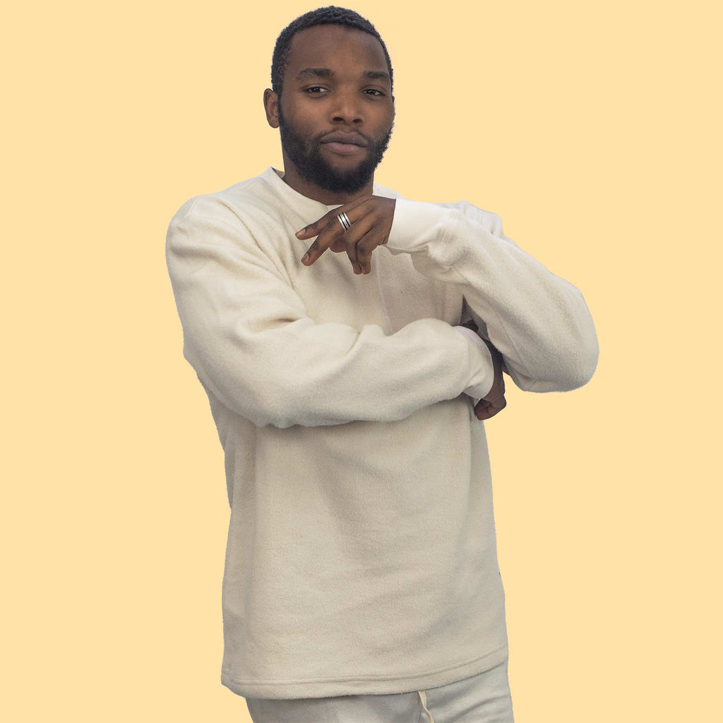 organic cotton fleece sweatshirt