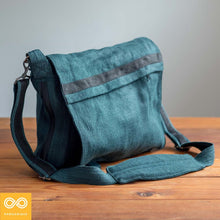 Load image into Gallery viewer, HILLSDALE 100% Organic Hemp Courier Bag (6”x11.5”x13.5”)