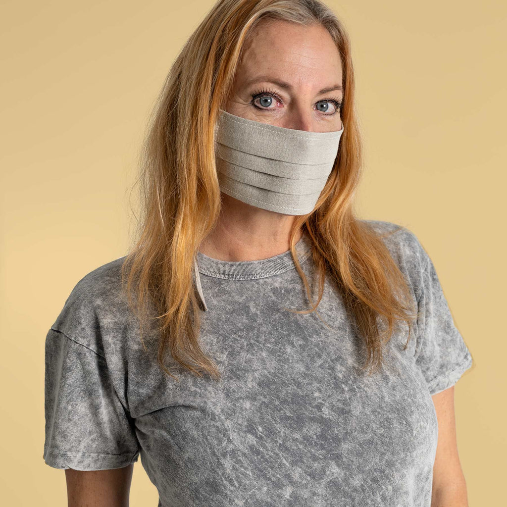 100% organic linen facemask