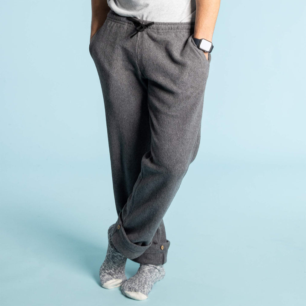 plastic-free organic cotton fleece pants