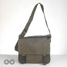 Load image into Gallery viewer, HEMPVILLE Organic Hemp Classic Courier Messenger Bag (Closeout) (98% Biodegradable)
