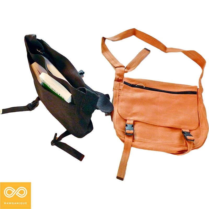 HEMPVILLE Organic Hemp Classic Courier Messenger Bag (Closeout) (98% Biodegradable)