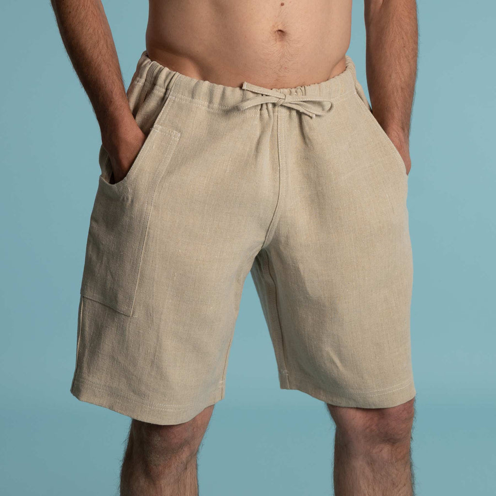 hemp drawstring shorts