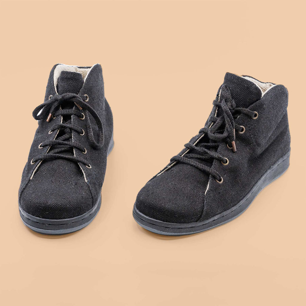 hemp high top shoes