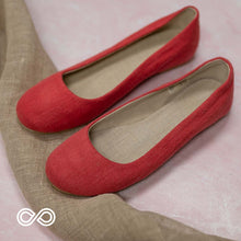 Load image into Gallery viewer, GISELLE Handmade Hemp Ballet Flats With Natural Rubber Sole (Discontinued)