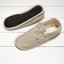 Load image into Gallery viewer, GLUCK Glue-free 100% Hemp Moc House Shoes Grounding Slippers (OC Thread, OC Fleece Lining, Elastic-Free, Synthetic-Free) (100% Biodegradable)