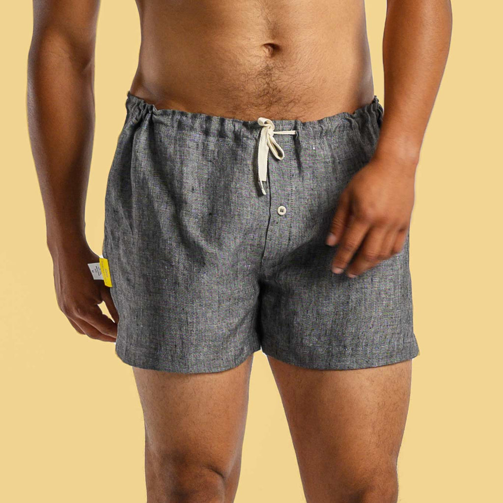 elastic-free linen boxers