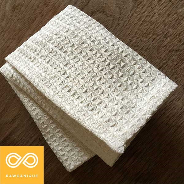 BALMORAL Hemp Honeycomb Woven Dish Towel (10.5"x10.5") (99.95%-100% Biodegradable)