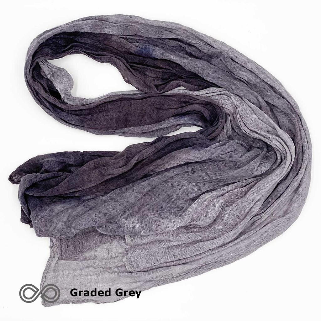 TAORMINA 100% Organic Hemp Scarf (24" x 70") (Gauzy, Lightweight)