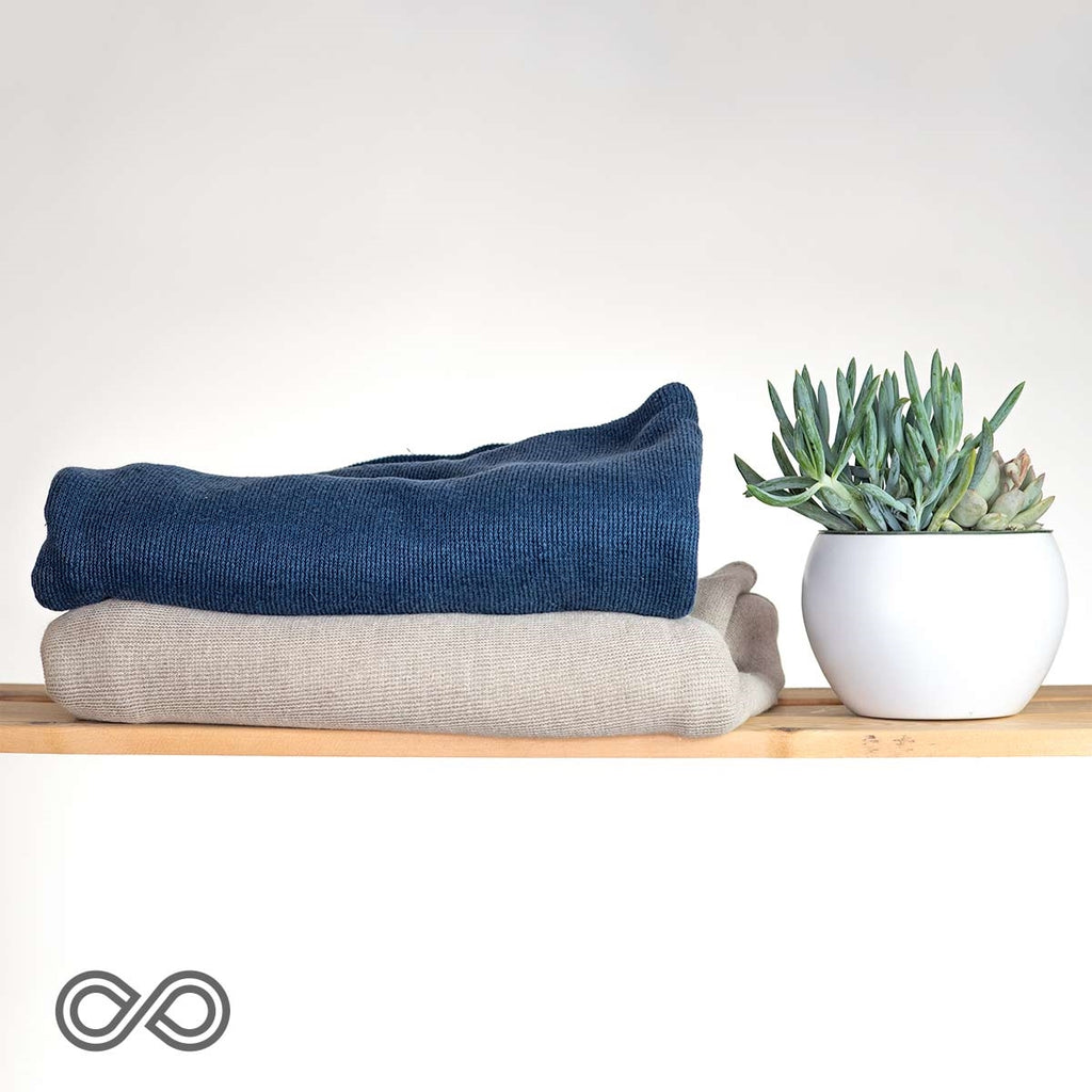 hemp knit blanket