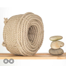 Load image into Gallery viewer, 12mm (1/2 inch) Organic Hemp Rope (5kg Roll)