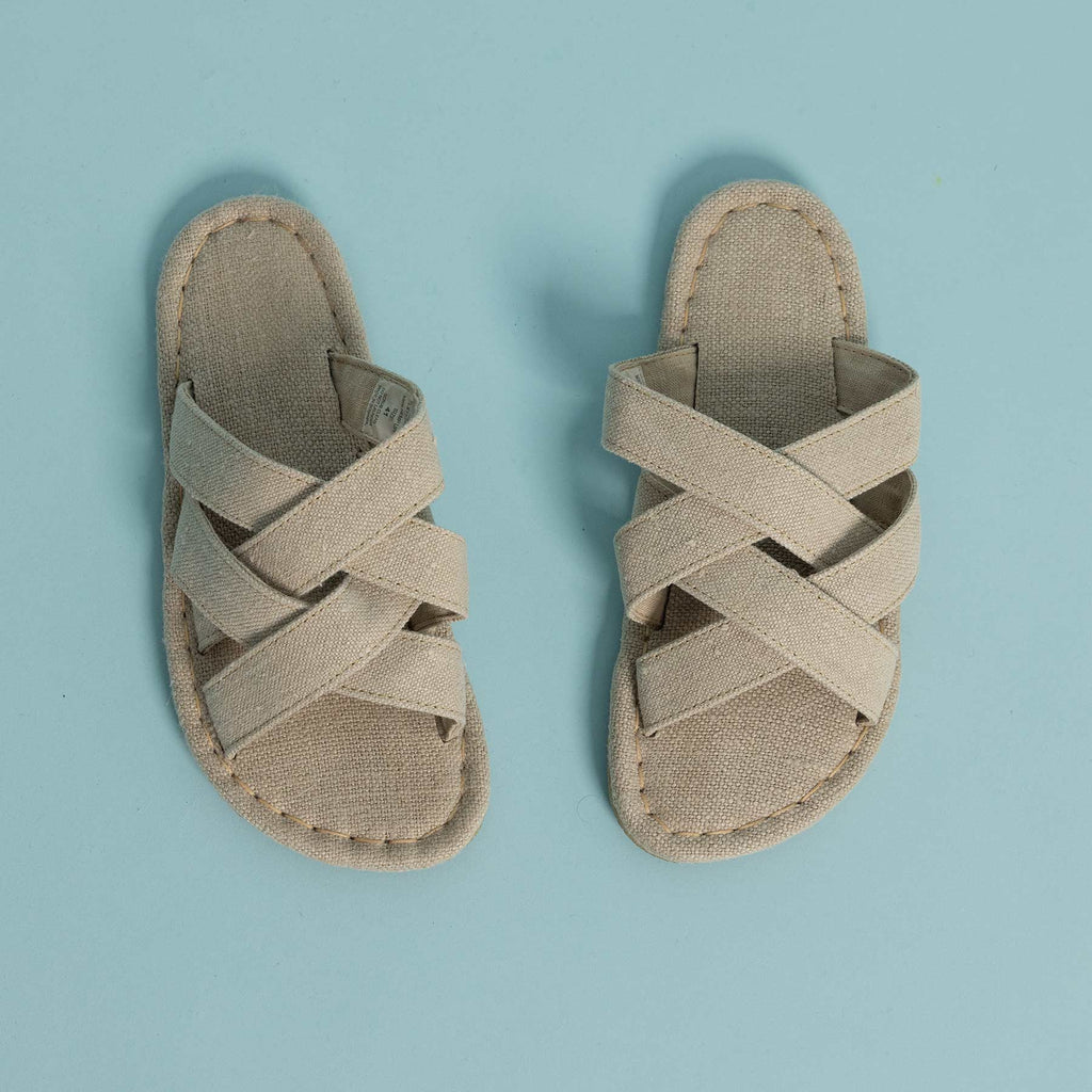 hemp sandals with natural rubber soles