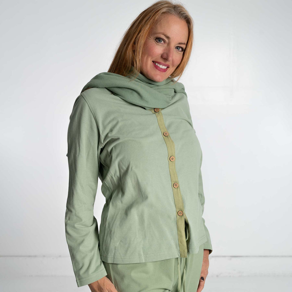 100% organic cotton fleece scarf