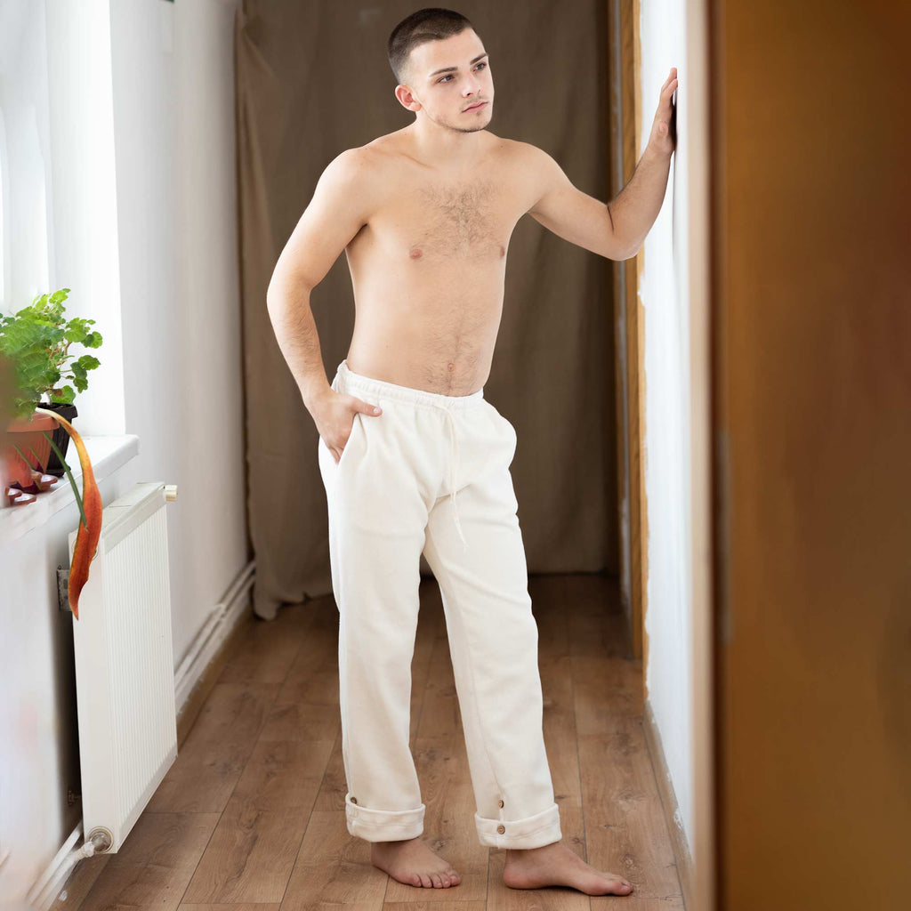 100% organic cotton fleece sweat pants