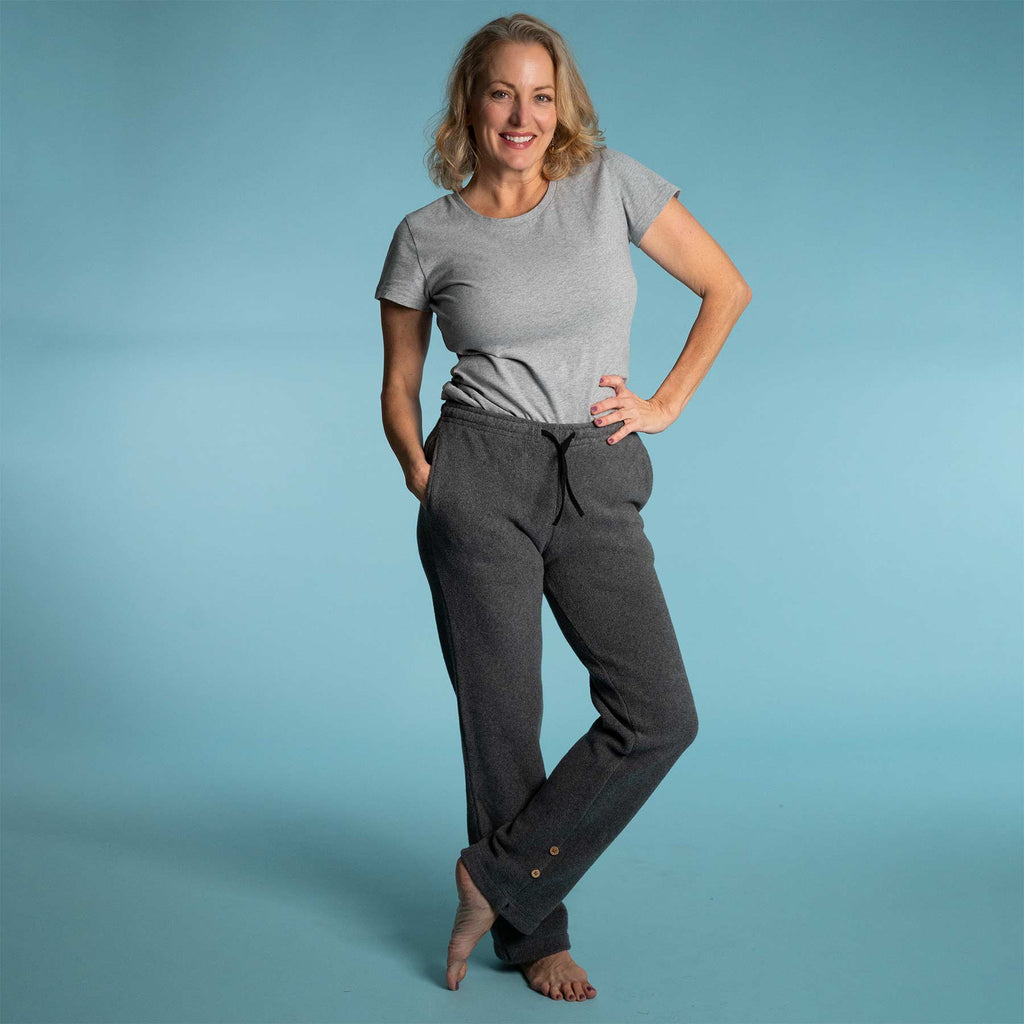women's organic cotton fleece sweatpants