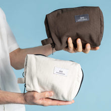 Load image into Gallery viewer, 100% organic cotton toiletries bag