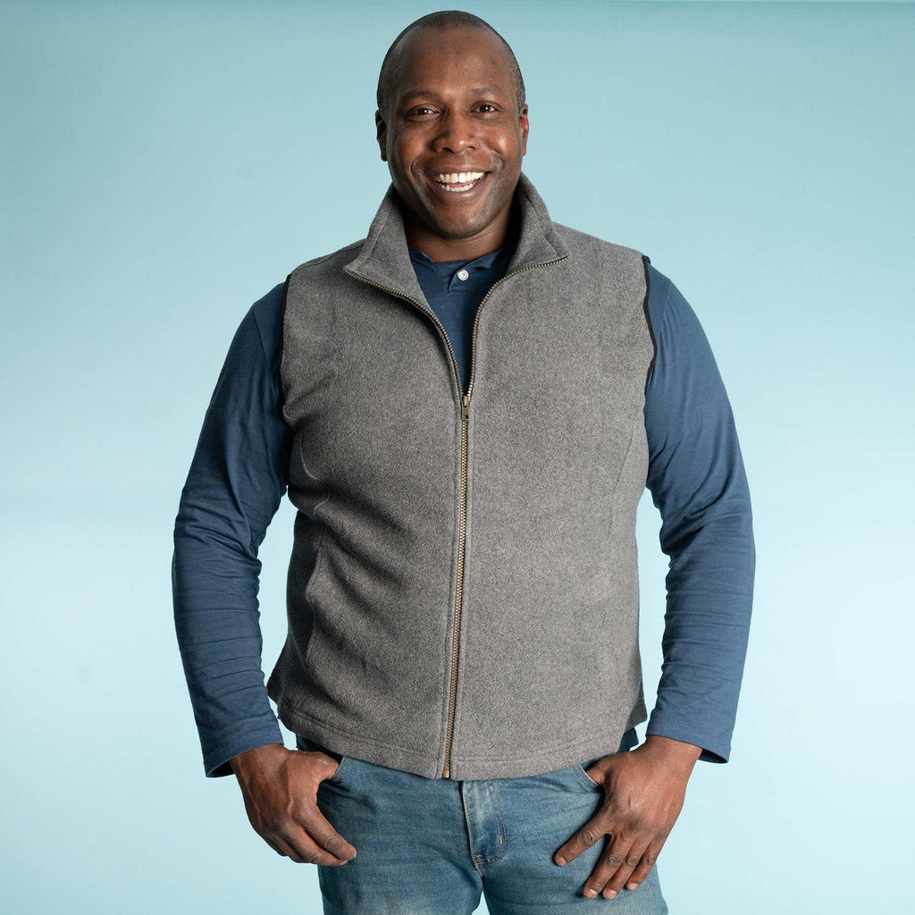 organic cotton fleece vest