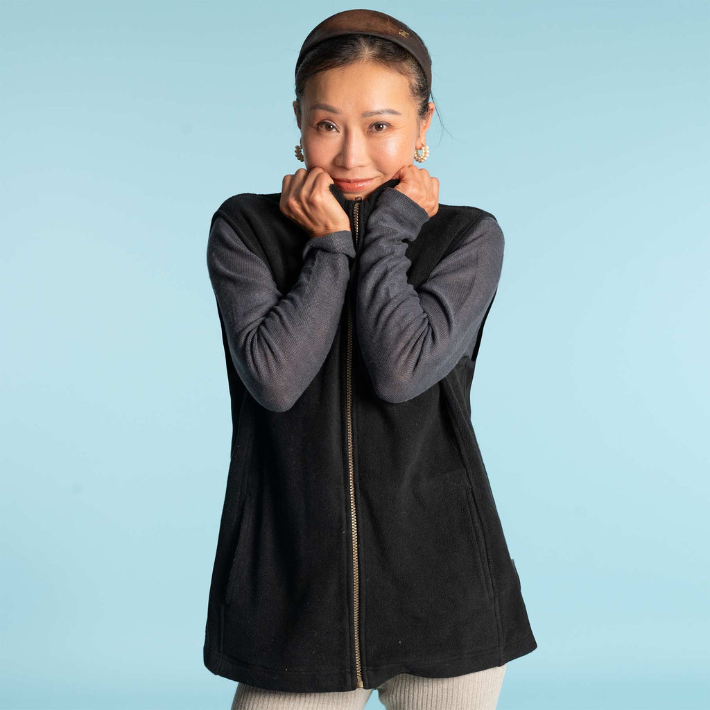 organic cotton fleece vest