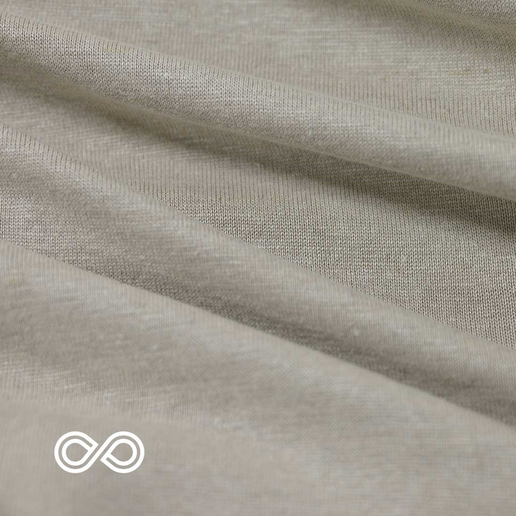 100% Organic Linen Jersey Knit Fabric By The Yard (Regular T-Shirt Weight) (100% Biodegradable)