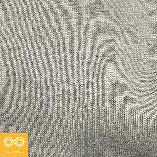 100% Organic Linen Jersey Knit Fabric By The Yard (Regular T-Shirt Weight) (100% Biodegradable)