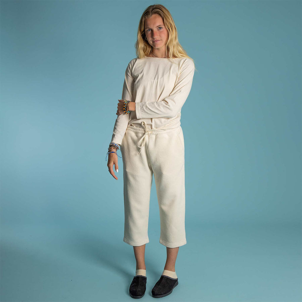 organic cotton three quarter pants