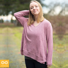 Load image into Gallery viewer, MONT BLANC V-Neck 100% Organic Hemp Knit Tunic Top (Discontinued)