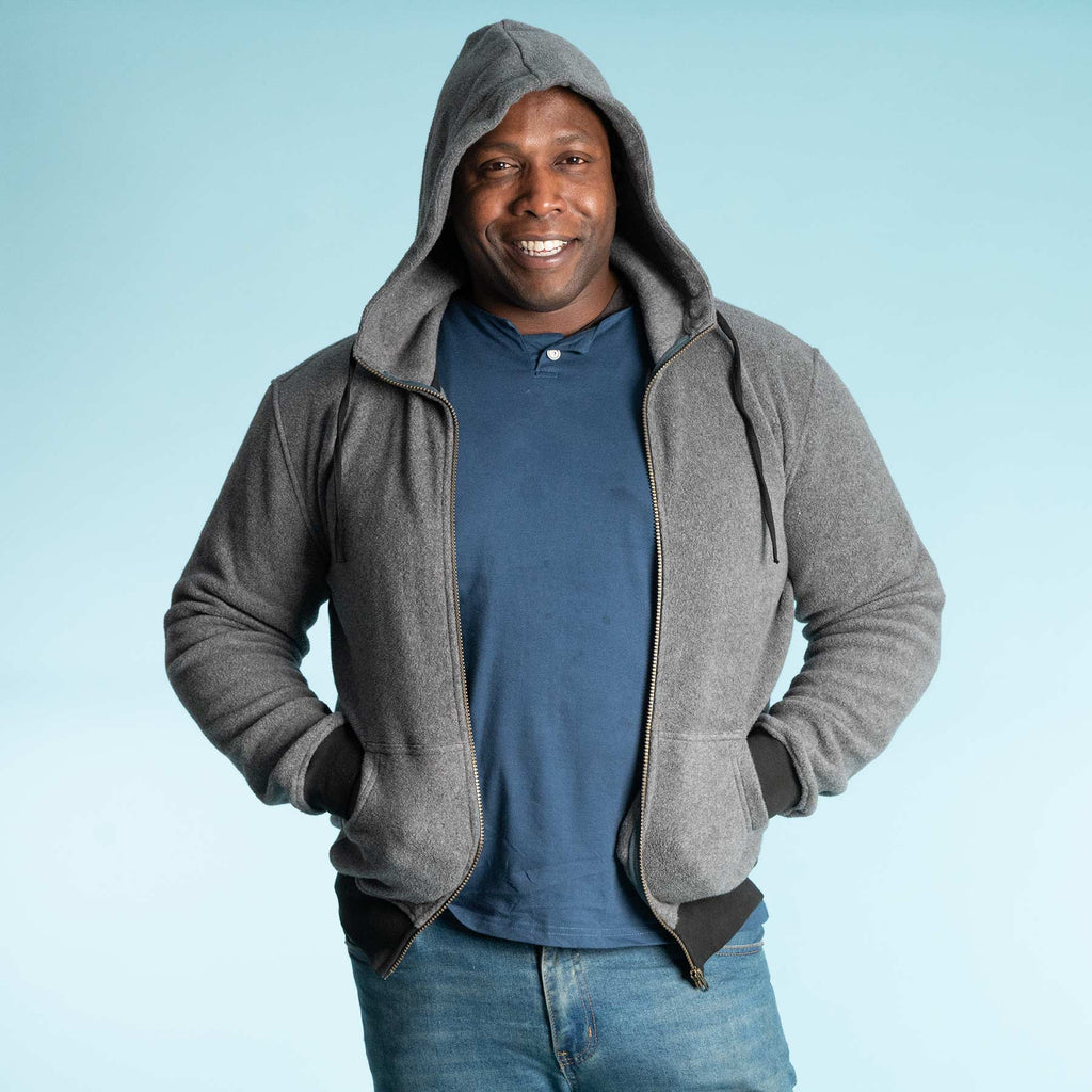 organic cotton fleece hoodie