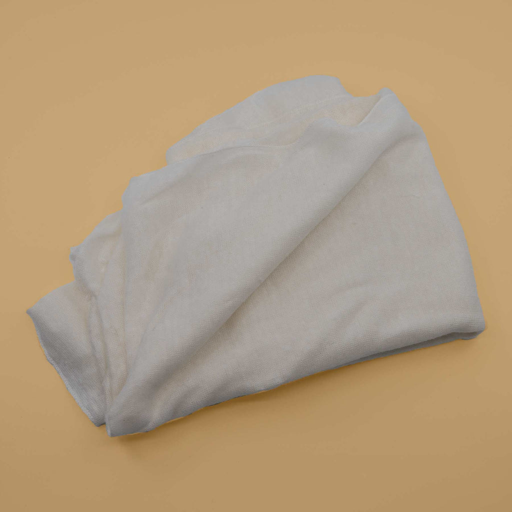 MT RAINIER 100% Organic Hemp & Linen Knit Scarf (28"x77") (Lightweight, Silky) (OC Thread) (100% Biodegradable)