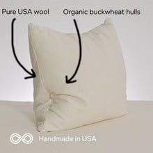 Load image into Gallery viewer, organic buckwool pillow