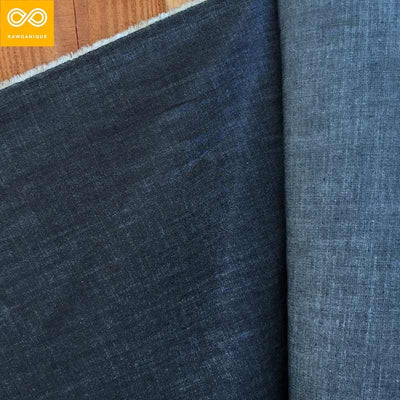 100% Organic Cotton Light Denim Fabric (8 oz) By the Yard (100% Biodegradable)