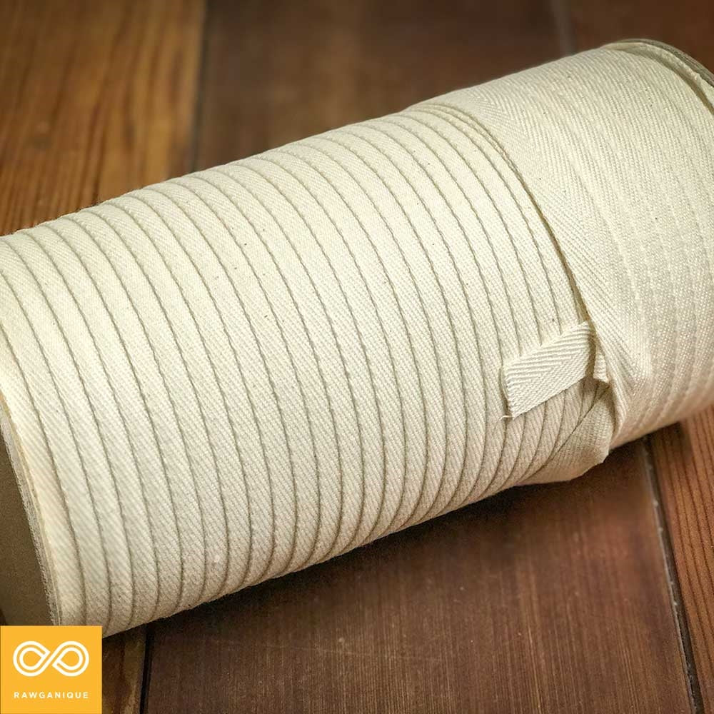 ⅜" (10mm) 100% Organic Cotton Edging Tape - Drawstrings (By The 200m Roll) (100% Biodegradable)