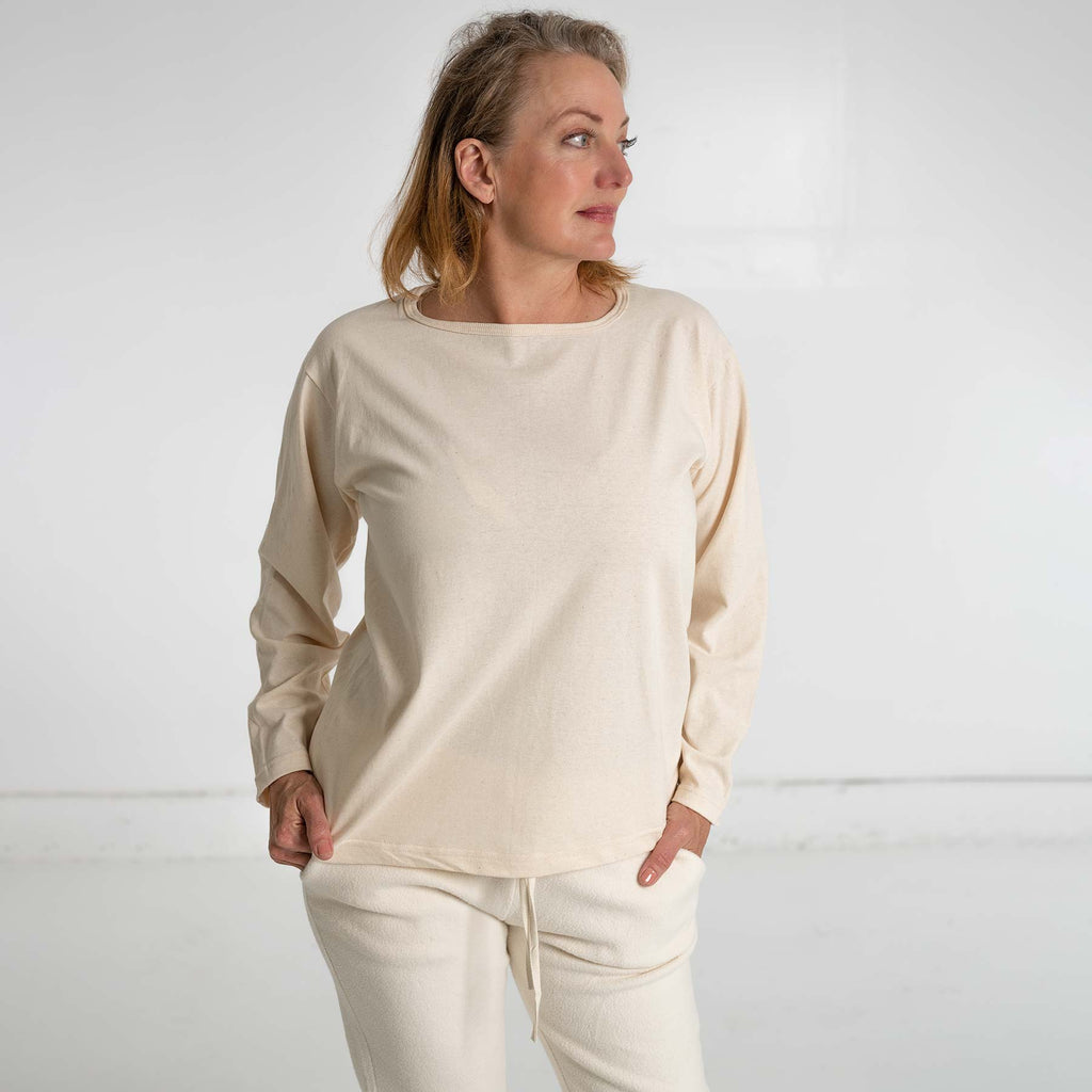 ladies organic cotton long sleeve t shirt