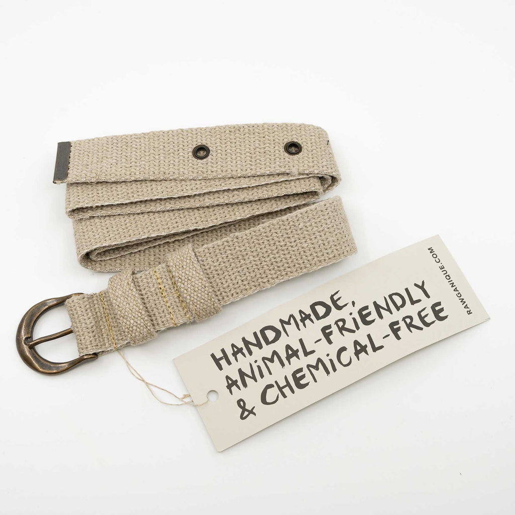 PASCAL 100% Organic Hemp Webbing Belt (99.9% Biodegradable)