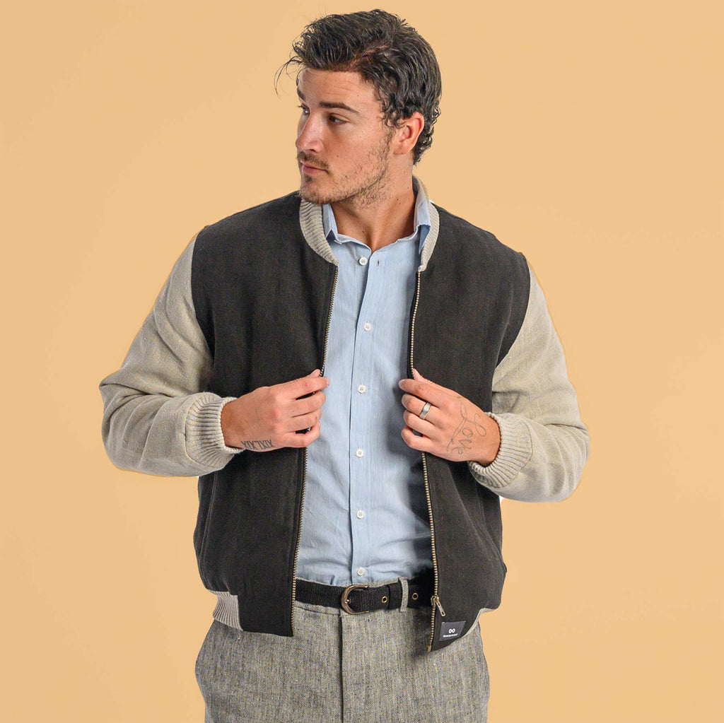 hemp bomber jacket