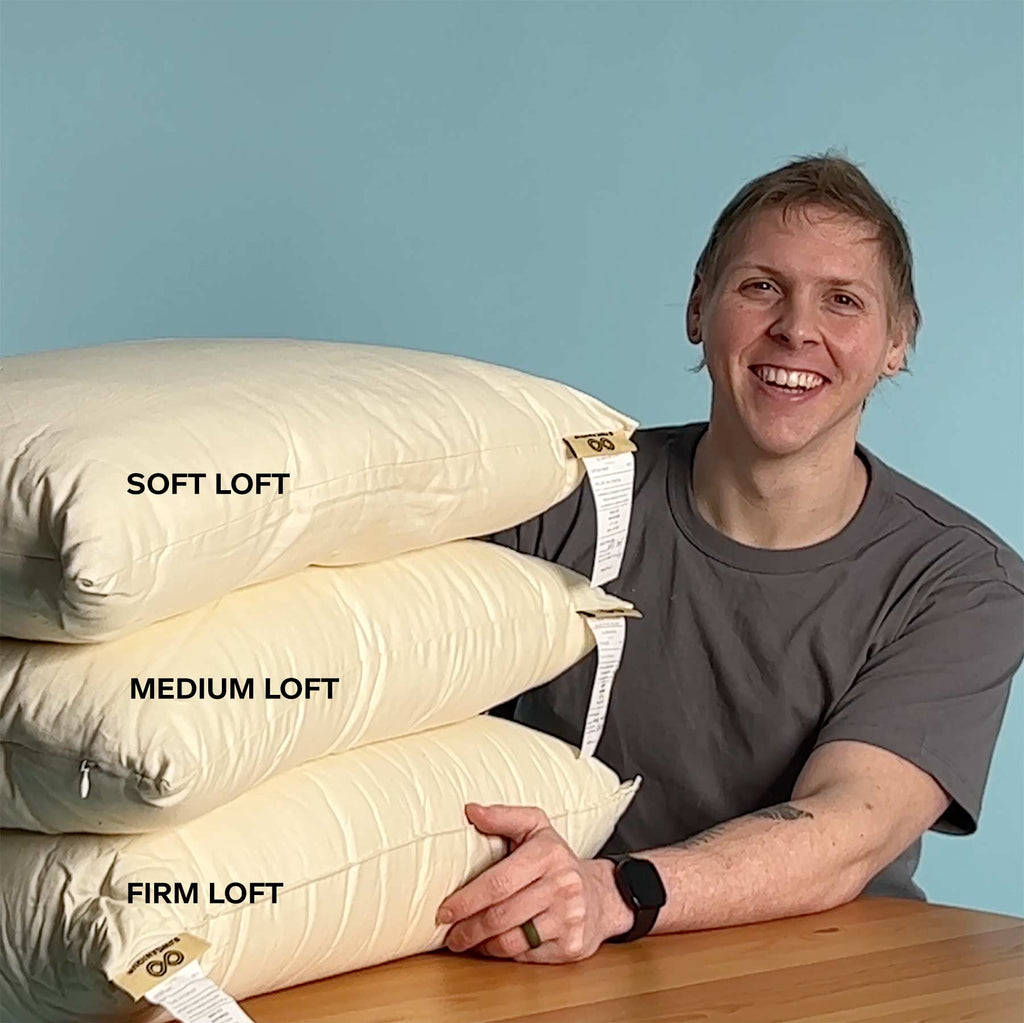 organic cotton pillow made in usa