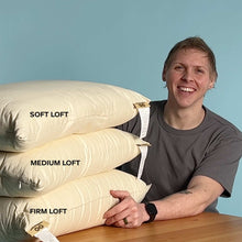 Load image into Gallery viewer, organic cotton pillow made in usa