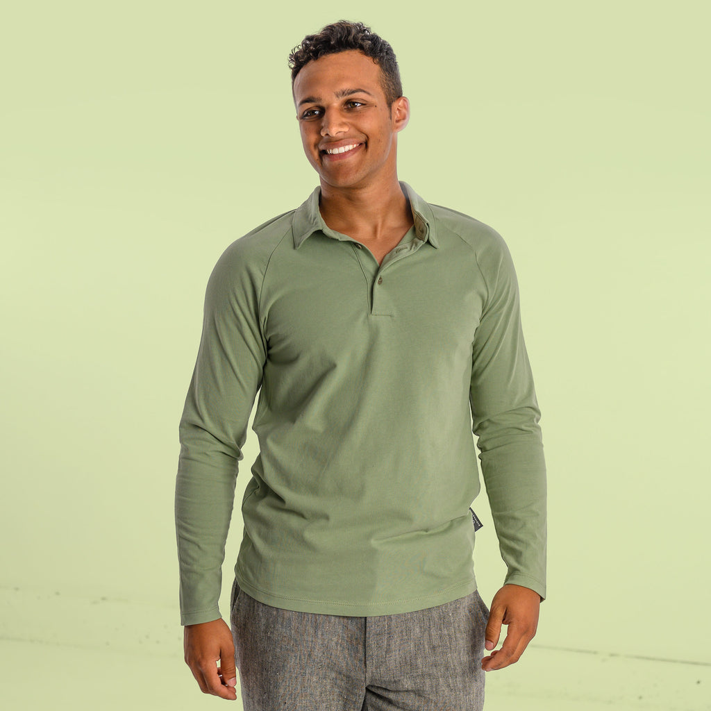 BRENTWOOD 100% Organic Cotton Long-Sleeve Polo Shirt (Discontinued)