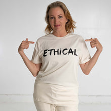 Load image into Gallery viewer, PUREVALLEY 100% Organic Prima Cotton T-Shirt - Eco-Printed: Ethical (99.9% Biodegradable)