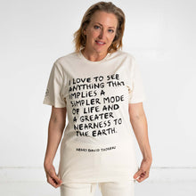 Load image into Gallery viewer, PUREVALLEY 100% Organic Prima Cotton T-Shirt (Unisex) - Thoreau