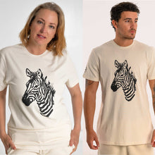 Load image into Gallery viewer, 100% organic cotton t-shirt zebra design