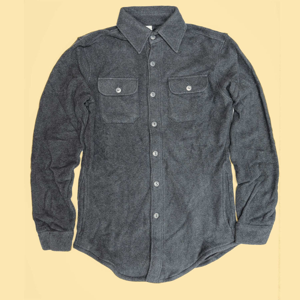 REVELSTOKE Unisex 100% Organic Cotton Fleece Work Jacket (Metal Buttons) (99.99%-100% Biodegradable) (Closeout-Final Sale)