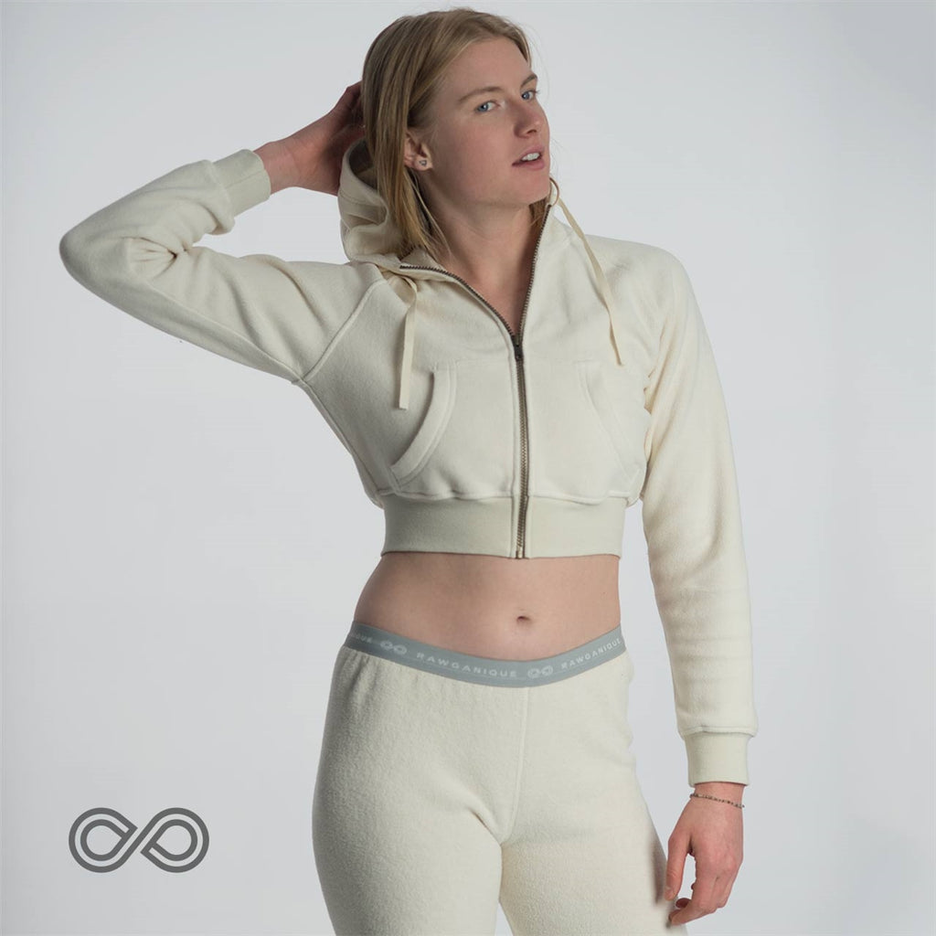 ladies' organic cotton fleece hoodie