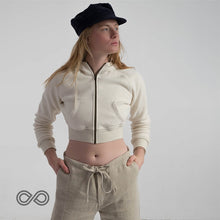Load image into Gallery viewer, organic cotton zippered hoodie for women