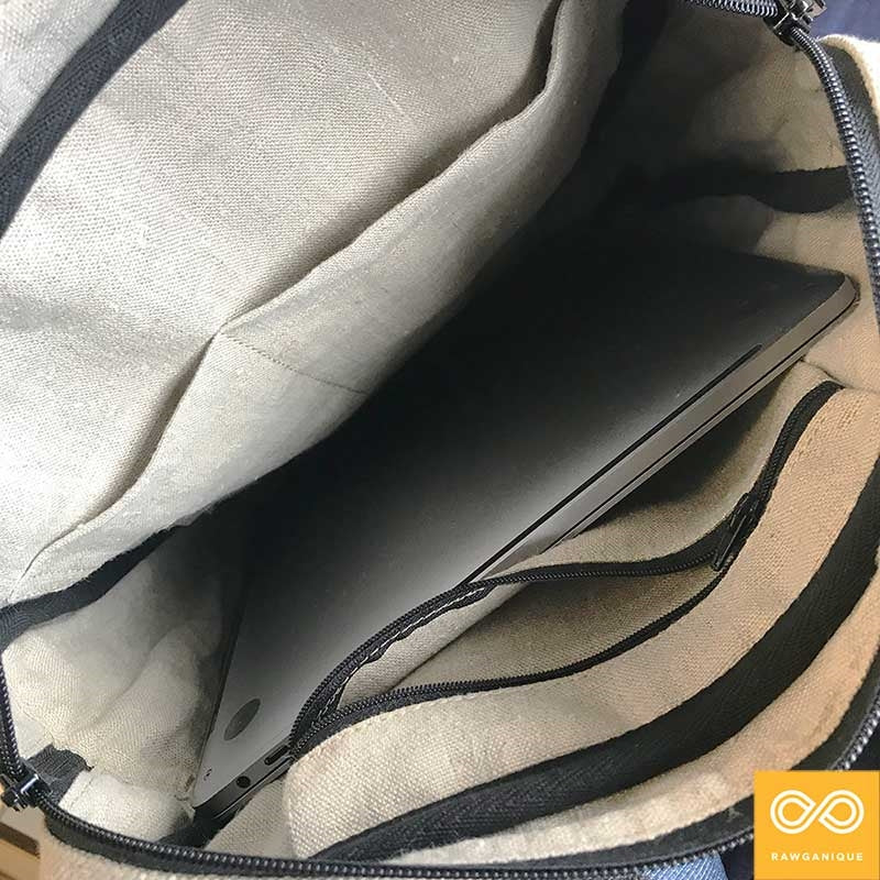 CHICAGO EXPRESS Organic Hemp Travel / Commuter Tote / Laptop Bag (99.7% Biodegradable)