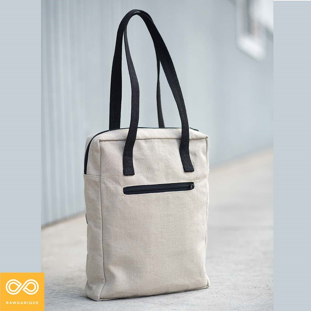 CHICAGO EXPRESS Organic Hemp Travel / Commuter Tote / Laptop Bag (99.7% Biodegradable)