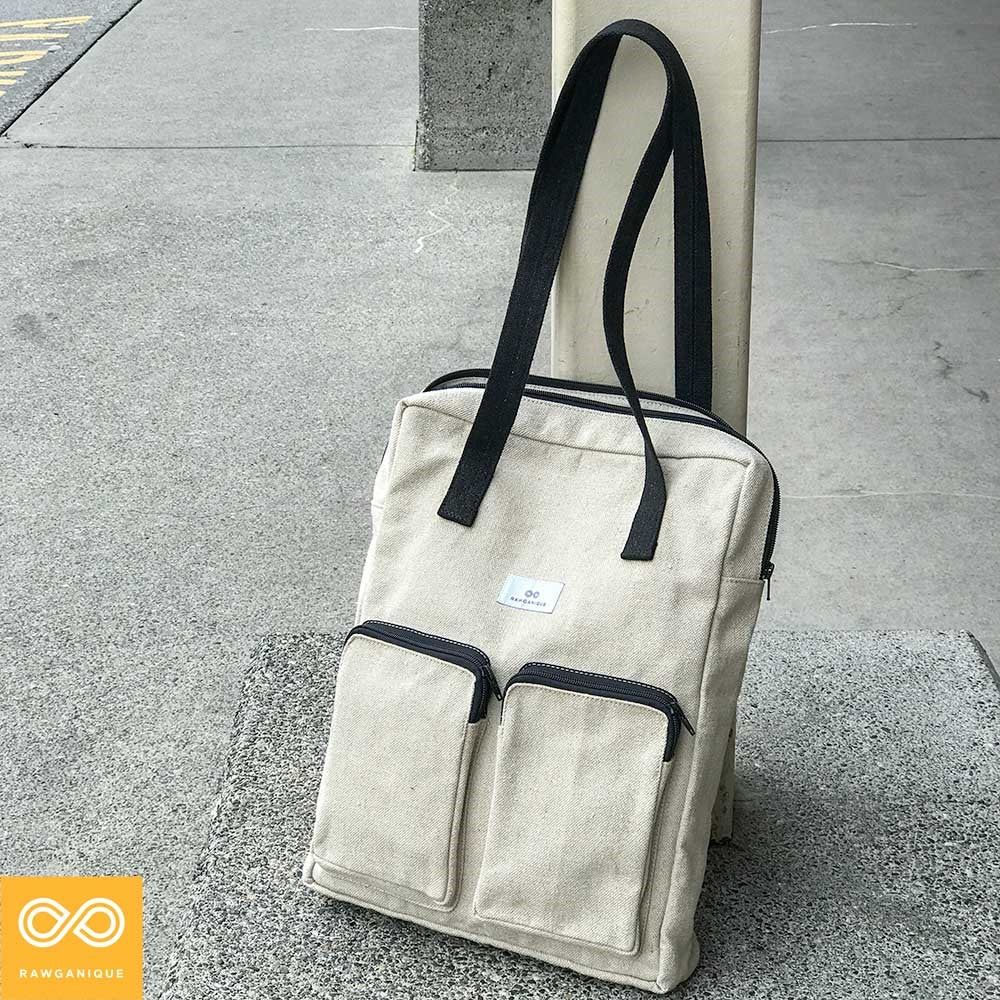 CHICAGO EXPRESS Organic Hemp Travel / Commuter Tote / Laptop Bag (99.7% Biodegradable)