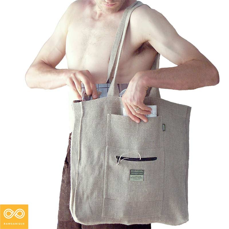 Deluxe Hemp Shopping Bag Market Tote (99.9% Biodegradable)