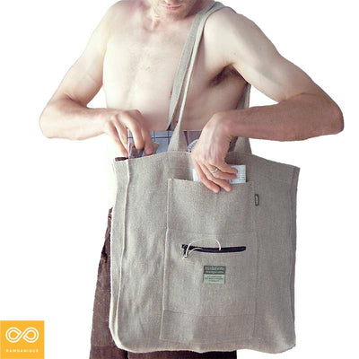 Deluxe Hemp Shopping Bag Market Tote (99.9% Biodegradable)